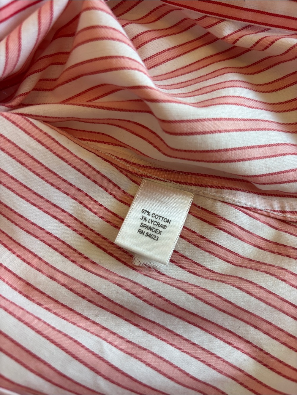 Women’s Banana Republic Pink Stripe Button-Up Shirt - Picture 7 of 9